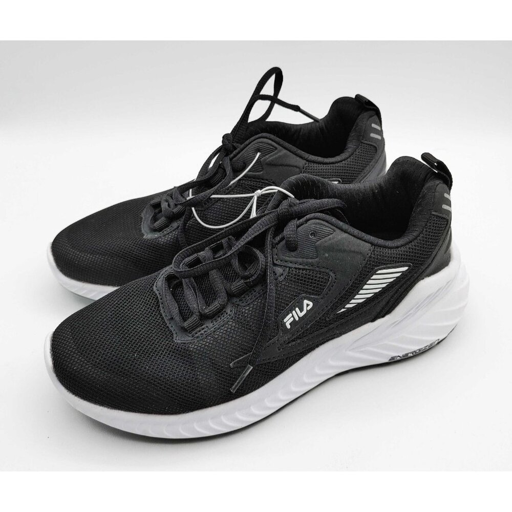 Fila Women's Memory Core Energized Running Shoes Black White Size 6